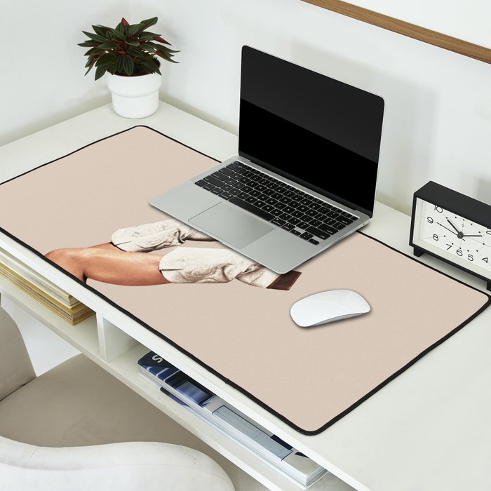 These Boots - Neutral II / Beige Desk Mat Gallery Image 2