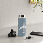 747-400 Jumbo Jet Airliner Aircraft - Slate Water Bottle Gallery Image 4