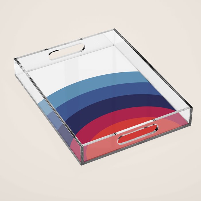 Retro Sunset Wave Vibes Acrylic Tray Gallery Image 1