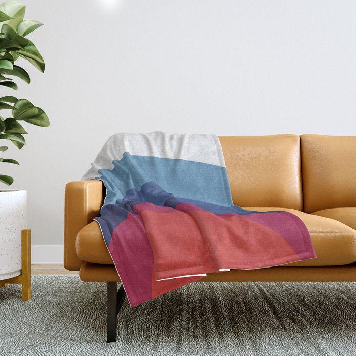Retro Sunset Wave Vibes Throw Blanket Gallery Image 1