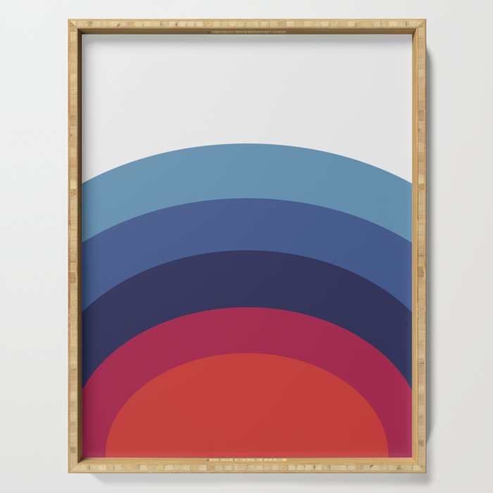 Retro Sunset Wave Vibes Serving Tray Gallery Image 1