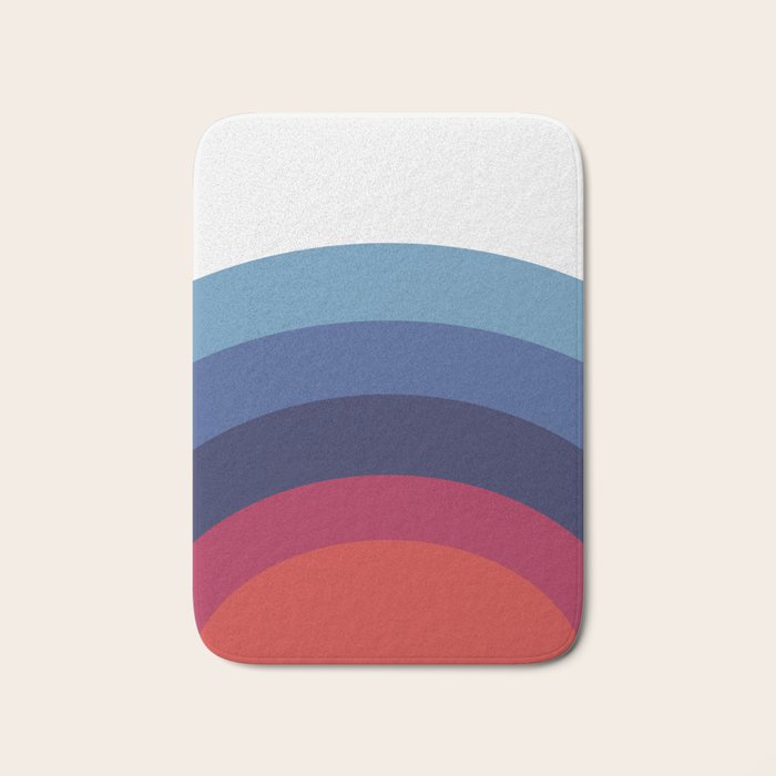 Retro Sunset Wave Vibes Bath Mat Gallery Image 1