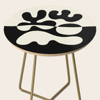 Mid Century Modern Organic Abstraction 235 Black and Ivory White Side Table Gallery Image 2