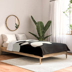 Mid Century Modern Organic Abstraction 235 Black and Ivory White Comforter Gallery Image 2