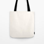 Pale Cream  Nearly White Plain Vanilla Solid  Tote Bag Gallery Image 1