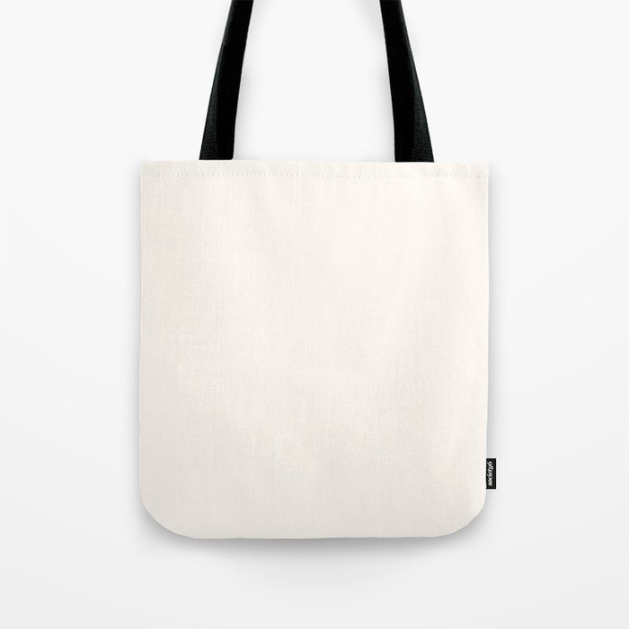 Pale Cream  Nearly White Plain Vanilla Solid  Tote Bag Gallery Image 1