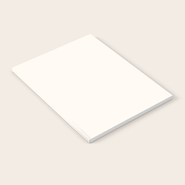 Pale Cream  Nearly White Plain Vanilla Solid  Notebook Gallery Image 2