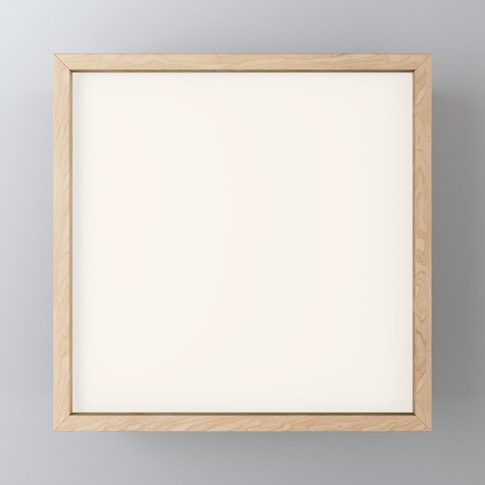Pale Cream  Nearly White Plain Vanilla Solid  Mini Art Print Gallery Image 1