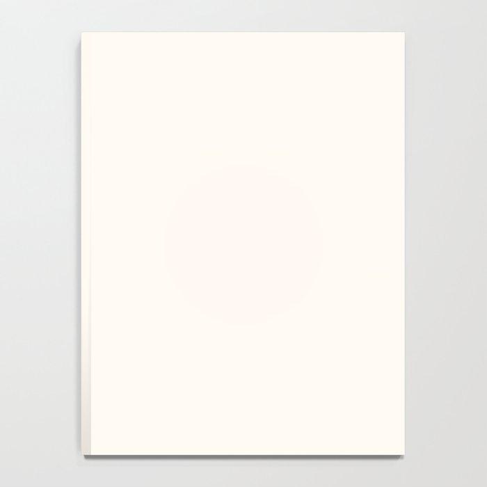 Pale Cream  Nearly White Plain Vanilla Solid  Notebook Gallery Image 4