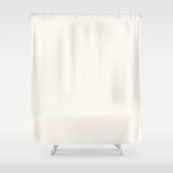 Pale Cream  Nearly White Plain Vanilla Solid  Shower Curtain Gallery Image 1