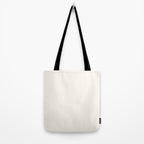 Pale Cream  Nearly White Plain Vanilla Solid  Tote Bag Gallery Image 2