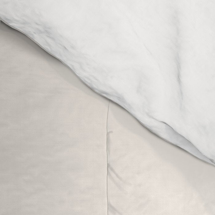 Pale Cream  Nearly White Plain Vanilla Solid  Comforter Gallery Image 4