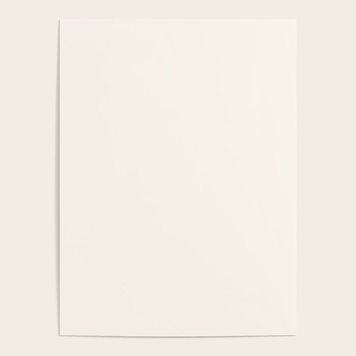 Pale Cream  Nearly White Plain Vanilla Solid  Poster Gallery Image 4