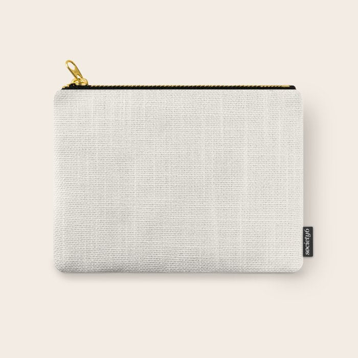 Pale Cream  Nearly White Plain Vanilla Solid  Carry All Pouch Gallery Image 1