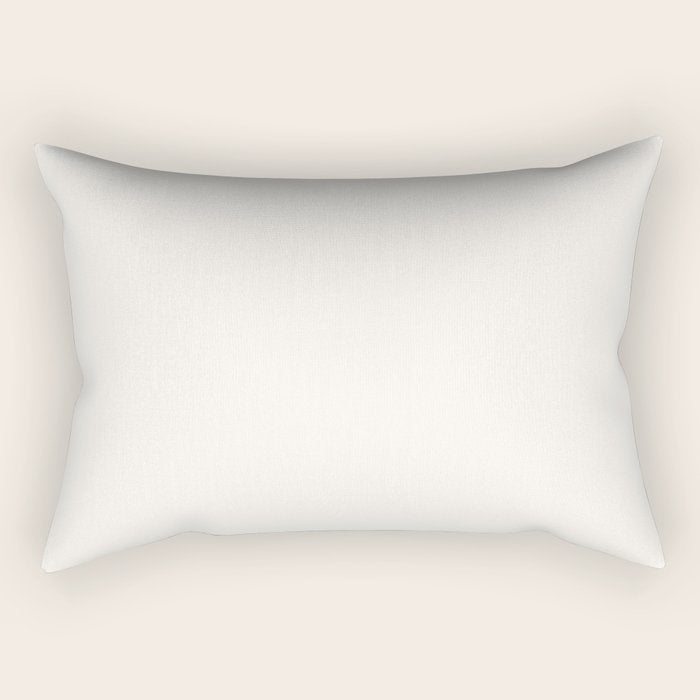 Pale Cream  Nearly White Plain Vanilla Solid  Rectangular Pillow Gallery Image 2
