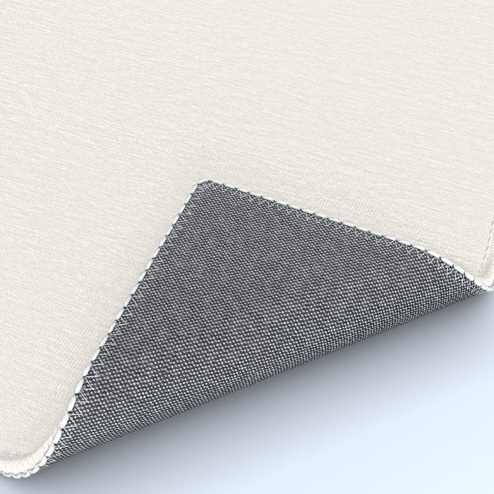 Pale Cream  Nearly White Plain Vanilla Solid  Rug Gallery Image 4