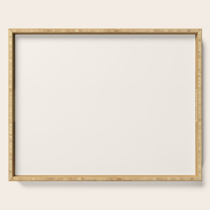 Pale Cream  Nearly White Plain Vanilla Solid  Serving Tray Gallery Image 1