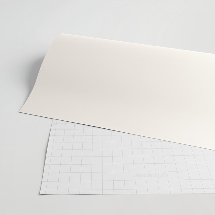 Pale Cream  Nearly White Plain Vanilla Solid  Wrapping Paper Gallery Image 2