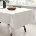 Pale Cream  Nearly White Plain Vanilla Solid  Tablecloth Gallery Image 3