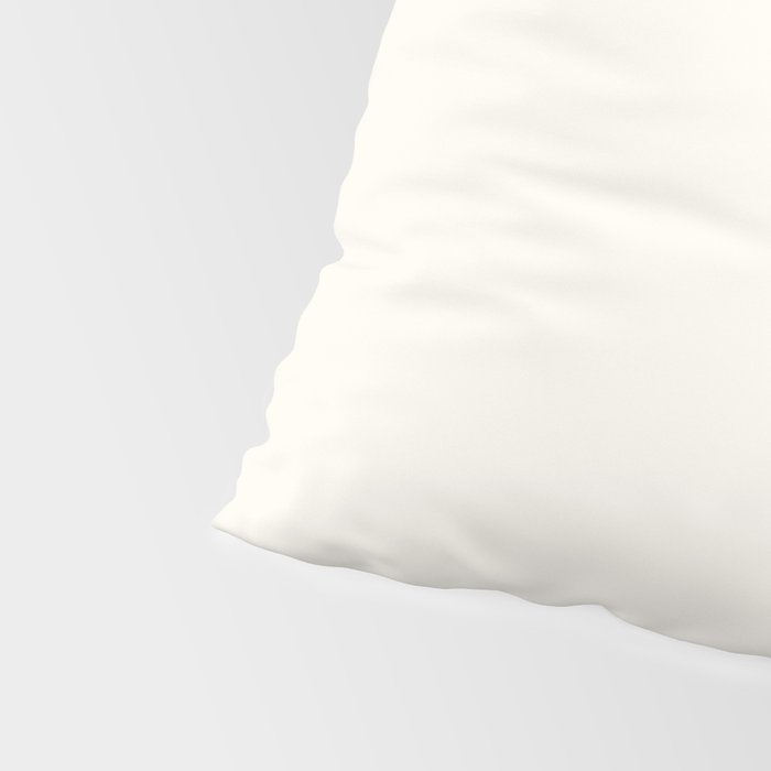 Pale Cream  Nearly White Plain Vanilla Solid  Pillow Sham Gallery Image 4