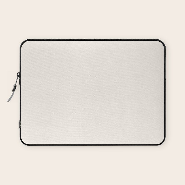 Pale Cream  Nearly White Plain Vanilla Solid  Laptop Sleeve Gallery Image 1