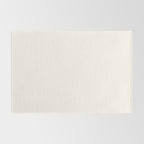 Pale Cream  Nearly White Plain Vanilla Solid  Rug Gallery Image 2