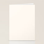 Pale Cream  Nearly White Plain Vanilla Solid  Stationery Card Gallery Image 2