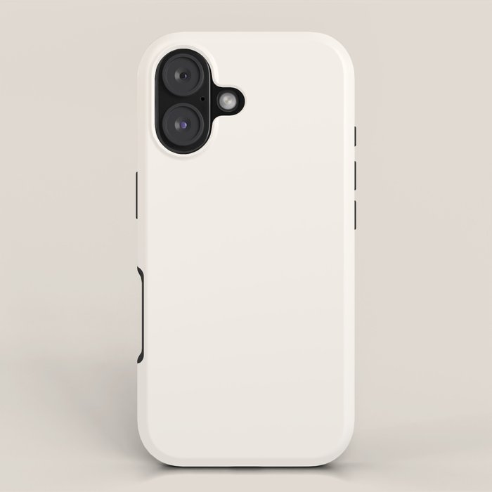 Pale Cream  Nearly White Plain Vanilla Solid  iPhone Case Gallery Image 1