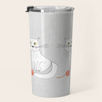 White Cat Travel Mug Gallery Image 3