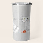 White Cat Travel Mug Gallery Image 2