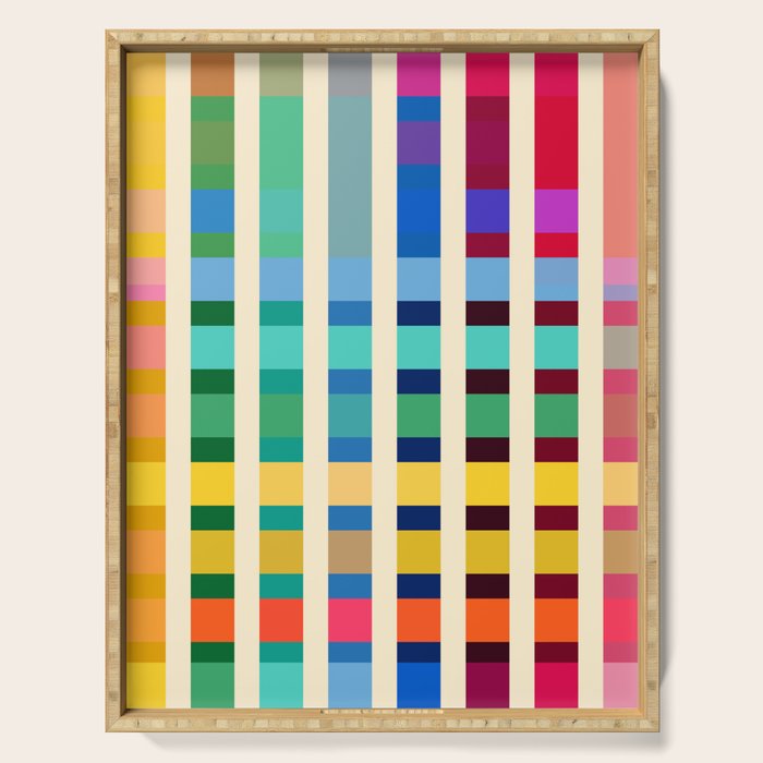 Futuristic Cyber Rainbow Crossing Serving Tray Gallery Image 1