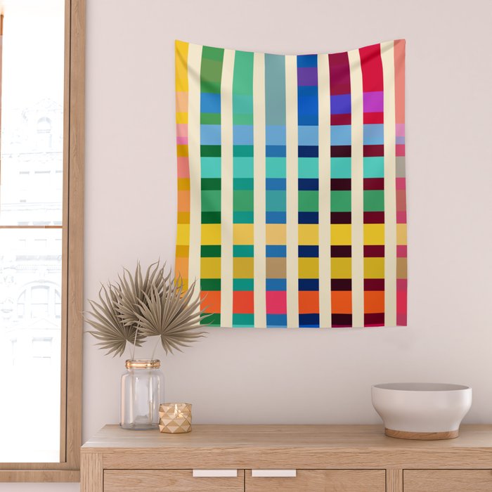 Futuristic Cyber Rainbow Crossing Wall Tapestry Gallery Image 2