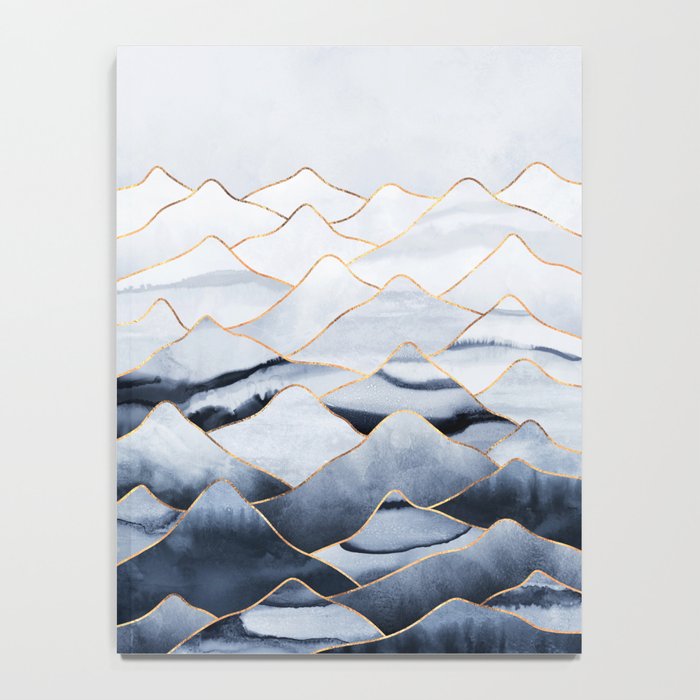 Mountains 2 - Gold Colored Lines Notebook Gallery Image 4