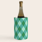 Christmas Diamond Plaid Green Pattern Wine Chiller Gallery Image 3