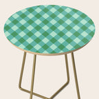 Christmas Diamond Plaid Green Pattern Side Table Gallery Image 2
