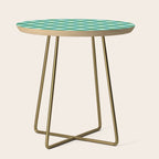 Christmas Diamond Plaid Green Pattern Side Table Gallery Image 1