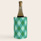 Christmas Diamond Plaid Green Pattern Wine Chiller Gallery Image 2