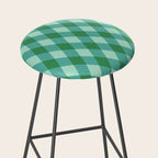 Christmas Diamond Plaid Green Pattern Stool Gallery Image 2
