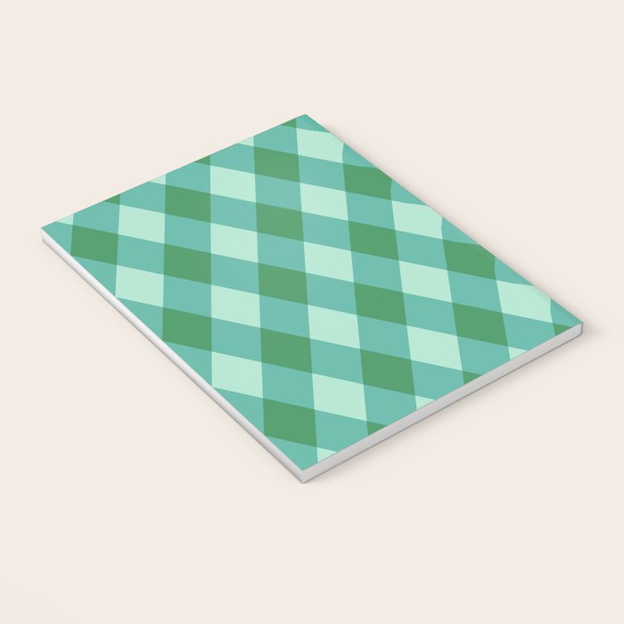Christmas Diamond Plaid Green Pattern Notebook Gallery Image 3