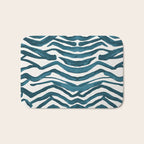 Zebra Print - Teal Palette Bath Mat Gallery Image 1