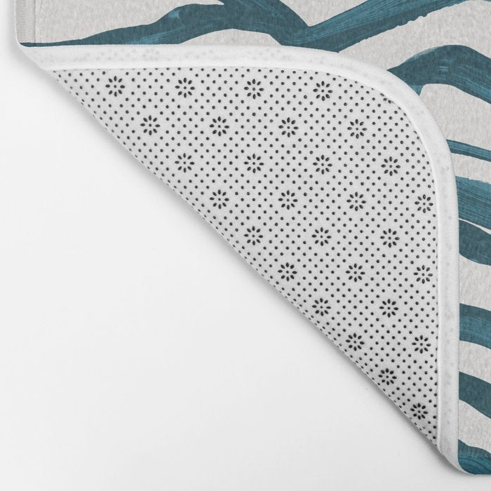 Zebra Print - Teal Palette Bath Mat Gallery Image 2