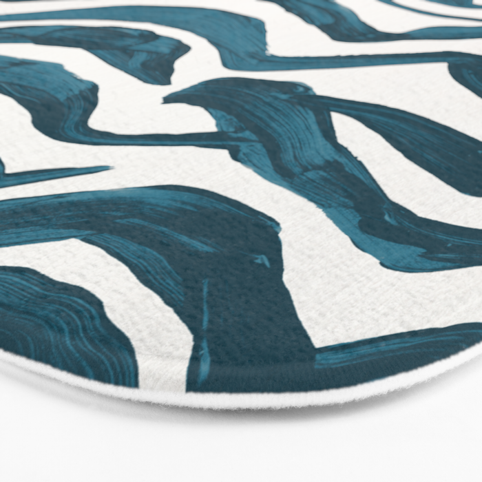 Zebra Print - Teal Palette Bath Mat Gallery Image 3