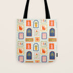 Vintage tropical summer patchwork art pattern Tote Bag Gallery Image 1
