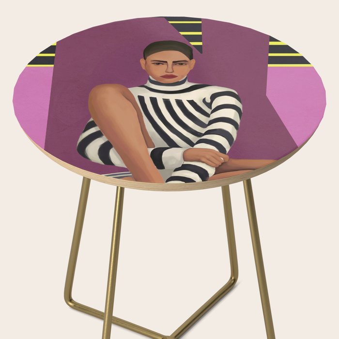 Stripes in Stillness Side Table Gallery Image 2