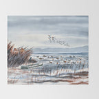 Duck Hunting For Canvasbacks Throw Blanket Gallery Image 2