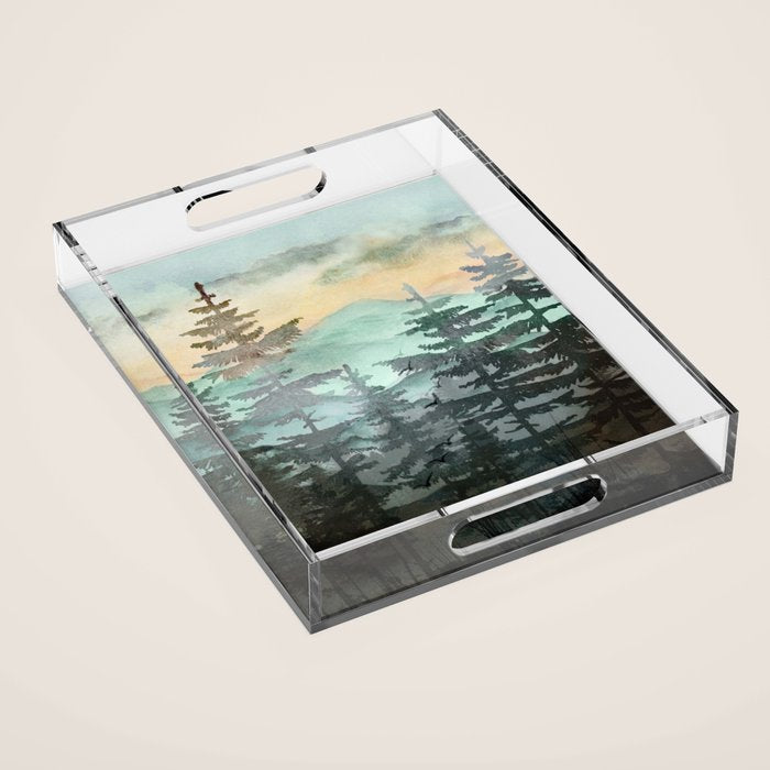 Pine Trees Acrylic Tray Gallery Image 1
