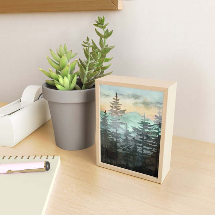 Pine Trees Mini Art Print Gallery Image 2