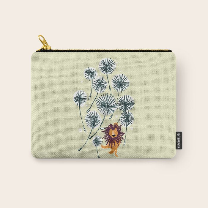 Lion on dandelion Carry All Pouch Gallery Image 1