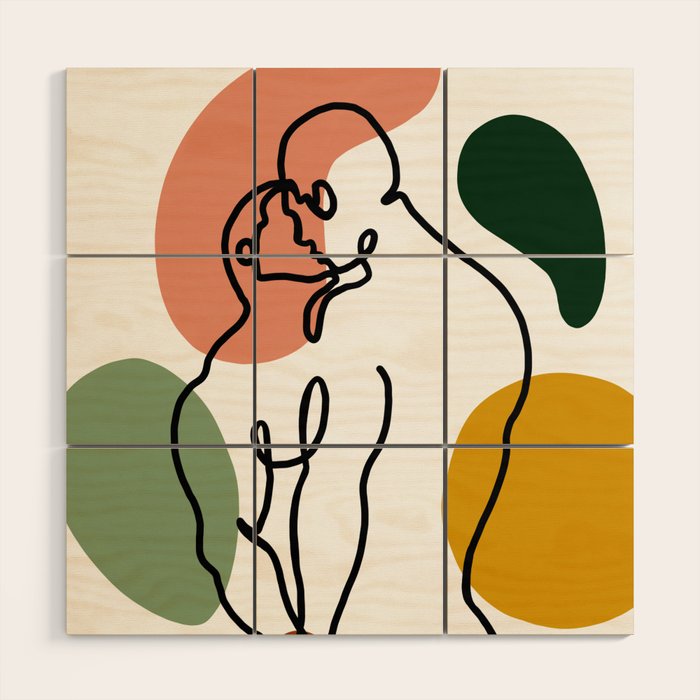 NOODDOODs Lines 3 Wood Wall Art Gallery Image 1