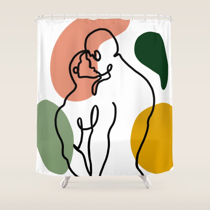 NOODDOODs Lines 3 Shower Curtain Gallery Image 1